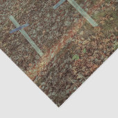 Gothic Friedhof Crosses Brown Herbstleaves Seidenpapier (Ausschnitt)