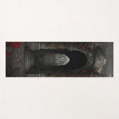 Gothic Friedhof Gazebo mit Rote Rosen bei Nacht Yogamatte (Vorderseite (Horizontal))