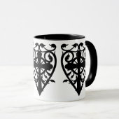 Gothic Friedhof Herz Tasse (VorderseiteRechts)