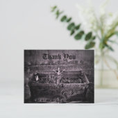 Gothic Friedhof Vielen Dank Postkarte (Stehend Vorderseite)