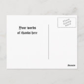 Gothic Friedhof Vielen Dank Postkarte (Rückseite)