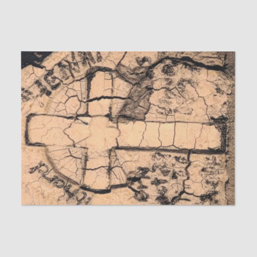 Gothic Friedhof Vintag Sepia Grabstein Grunge Seidenpapier (Vorderseite)