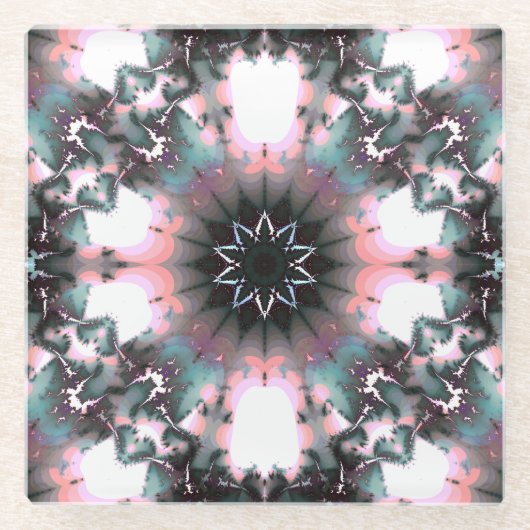 Gothic Frozen Winter Spider Web Glasuntersetzer (Vorderseite)