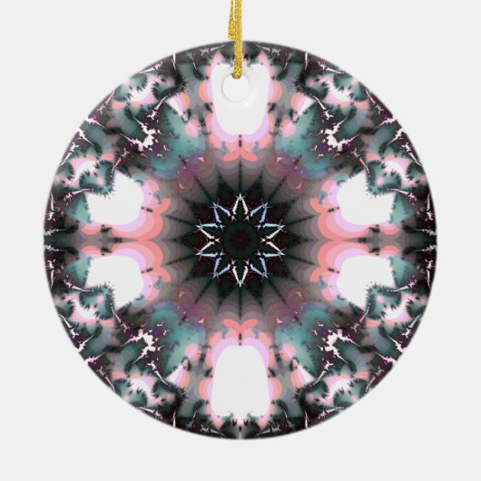 Gothic Frozen Winter Spider Web Keramik Ornament (Hinten)