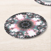 Gothic Frozen Winter Spider Web Runder Pappuntersetzer (Angewinkelt)