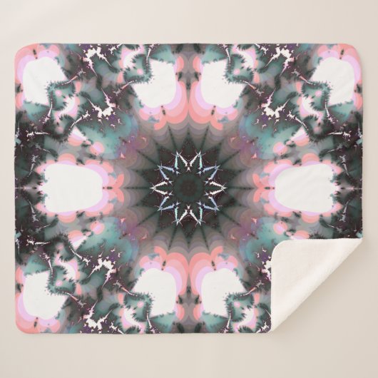 Gothic Frozen Winter Spider Web Sherpadecke (Vorderseite (Horizontal))