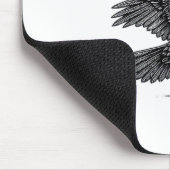 Gothic Funny F Caw F Crow Aesthetic Casual Look Mousepad (Ecke)