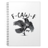 Gothic Funny F Caw F Crow Aesthetic Casual Look Notizblock (Vorderseite)