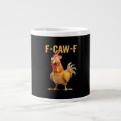 Gothic Funny Humor Crow F Caw F Style Jumbo-Tasse (Vorderseite)
