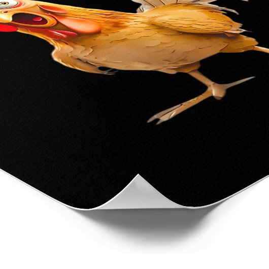 Gothic Funny Humor Crow F Caw F Style Poster (Ecke)