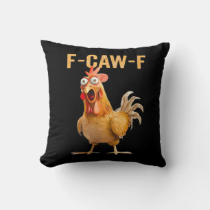 Gothic Funny Humor Krähe F-Caw-F Kissen
