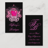 Gothic Fuschia Grunge tätowierter Künstler Busines Visitenkarte (Vorne/Hinten)