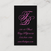 Gothic Fuschia Grunge tätowierter Künstler Busines Visitenkarte (Rückseite)