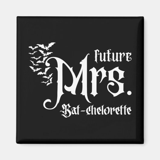 Gothic Future Frau Bride Matching Bat Bachelorette Magnet (Vorne)