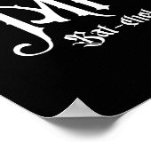 Gothic Future Mrs Braut passende Fledermaus Jungge Poster (Ecke)