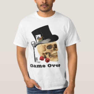 Gothic Gambling Skull, Spiel über T-Shirt