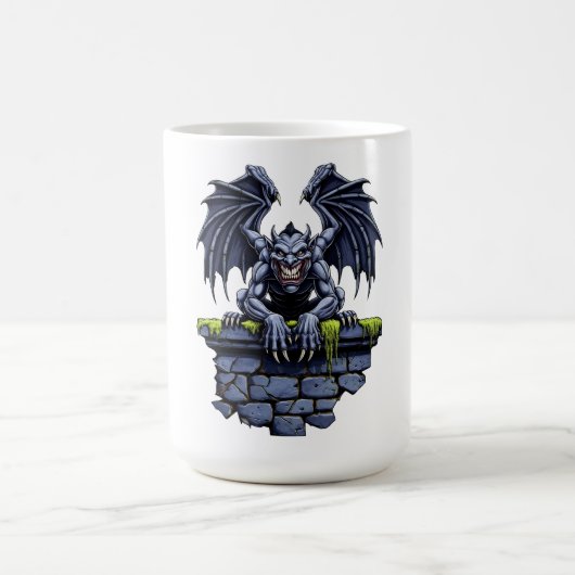 Gothic Gargoyle: Ein Wächter der Nacht Kaffeetasse (Mittel)