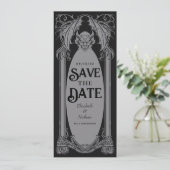 Gothic Gargoyle Halloween Wedding Save the Date Einladung (Stehend Vorderseite)