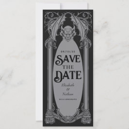 Gothic Gargoyle Halloween Wedding Save the Date Einladung