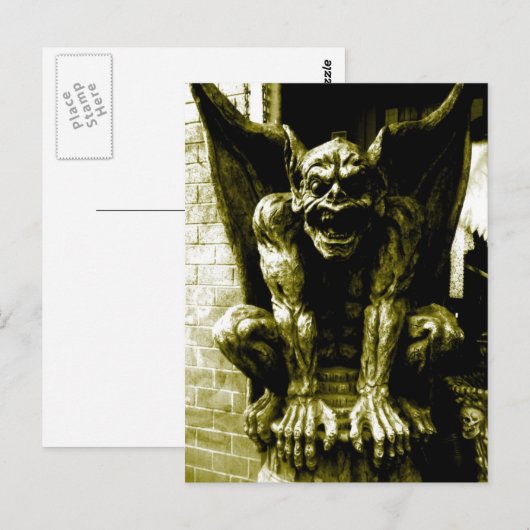 Gothic Gargoyle Postcard Postkarte (Vorne/Hinten)
