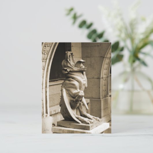 Gothic Gargoyle Postkarte (Stehend Vorderseite)