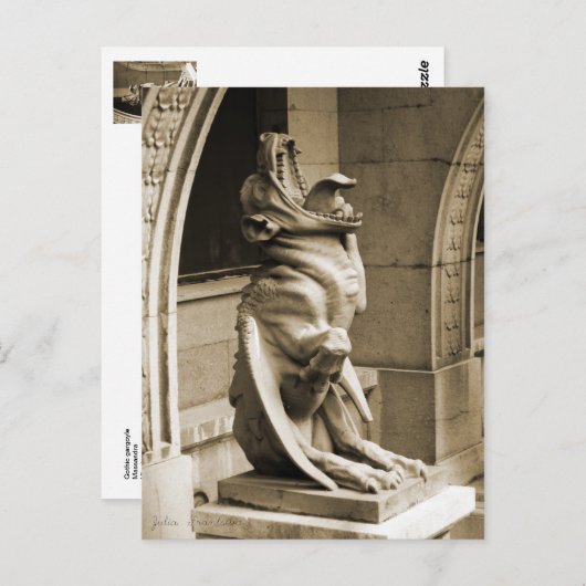 Gothic Gargoyle Postkarte (Vorne/Hinten)