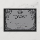 Gothic Gargoyle Wedding RSVP Enclosure Card Begleitkarte (Vorderseite)