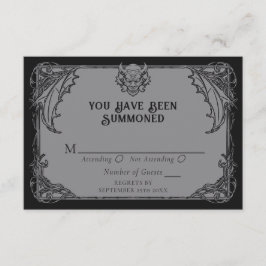 Gothic Gargoyle Wedding RSVP Enclosure Card Begleitkarte