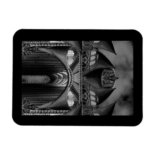 Gothic Gargoyles Spooky Manor Magnet (Horizontal)