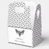Gothic Gastgeschenk Hochzeit Box - Moth & Lace Bla Geschenkschachtel (Geöffnet)
