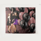 Gothic Geburtstagsballons Party-Hintergrund Wandteppich (Vorderseite (Horizontal))