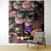Gothic Geburtstagsballons Party-Hintergrund Wandteppich (Beispiel)