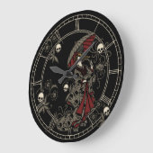 Gothic Geisha Große Wanduhr (Winkel)