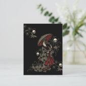 Gothic Geisha Postkarte (Stehend Vorderseite)