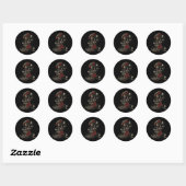 Gothic Geisha Runder Aufkleber (Blatt)