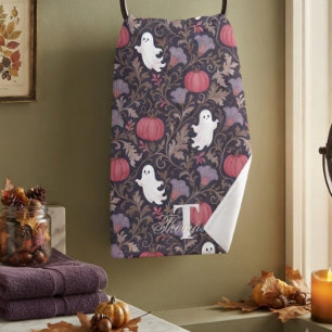 Gothic-Geister-Herbst-Monogramm Handtuch