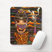 Gothic Genie Girl mit Kitty Cat Ghosts Mousepad (Mit Mouse)