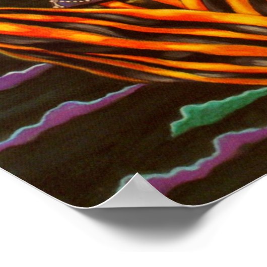 Gothic Genie und Ghost-Kätzchen Poster (Ecke)