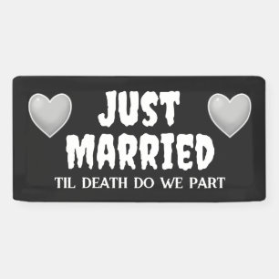 Gothic 'Gerade Verheiratet' Banner