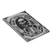 Gothic Gerahmt Skeleton Line Zeichnend Notizblock (Rechte Seite)