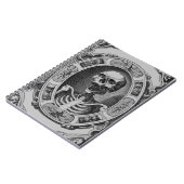 Gothic Gerahmt Skeleton Line Zeichnend Notizblock (Linke Seite)