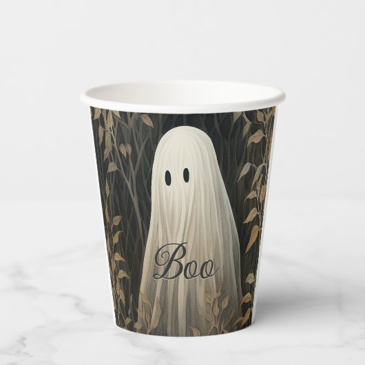 Gothic Ghost Halloween Pappbecher (Rückseite)