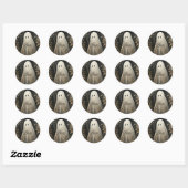 Gothic Ghost Halloween Runder Aufkleber (Blatt)