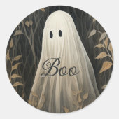 Gothic Ghost Halloween Runder Aufkleber (Vorderseite)