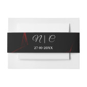 Gothic Ghosts Red Black- Dark Moody Halloween Einladungsbanderole (Vorderseite Beispiel)