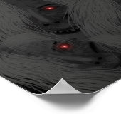 Gothic Ghosts Red White Black Dark Moody Halloween Poster (Ecke)