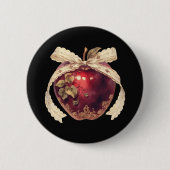 Gothic Giftapfel Dark Romance Halloween Button (Vorderseite)