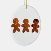 Gothic Gingerbread Man Keramikornament (Rechts)