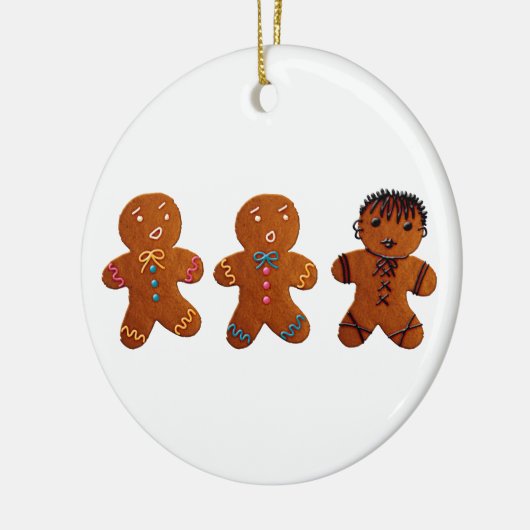 Gothic Gingerbread Man Keramikornament (Links)