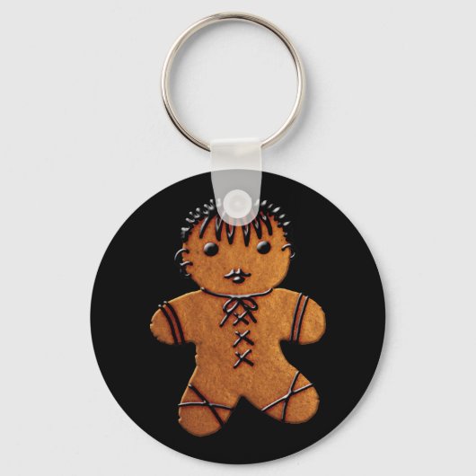 Gothic Gingerbrot Cookie Schlüsselanhänger (Vorderseite)